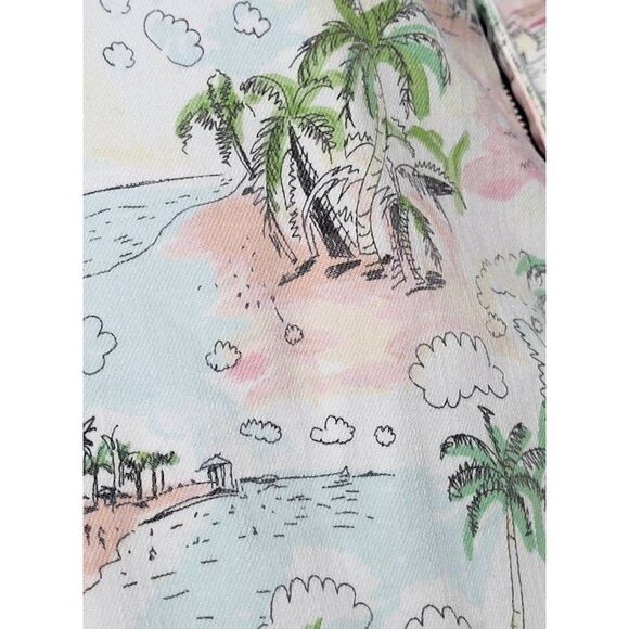 Talbots Beach Scene Pants Women's Size  8 White High-Rise Cropped Leg Jegging - Picture 8 of 13